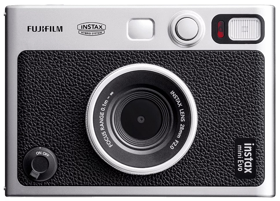 Гибридный фотоаппарат Fujifilm Instax Mini Evo чёрного цвета