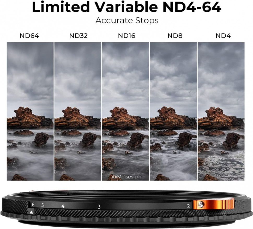 Светофильтр K&F Concept Nano-X CPL/ND4-64 82мм