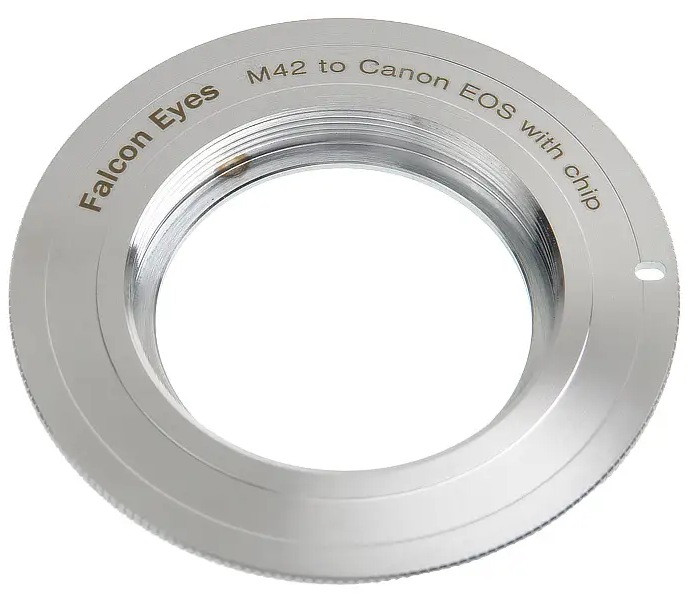 Адаптер Falcon Eyes М42 - Canon EF с чипом