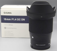 Sigma 16mm f/1.4 DC DN Sony E(Like new)