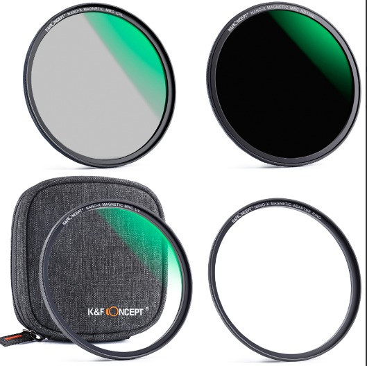 Набор светофильтров K&F Concept 3 in 1 magnetic (MCUV+CPL+ND1000) 72мм
