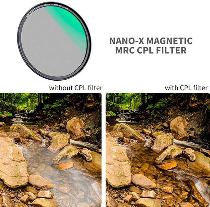Набор светофильтров K&F Concept 3 in 1 magnetic (MCUV+CPL+ND1000) 72мм