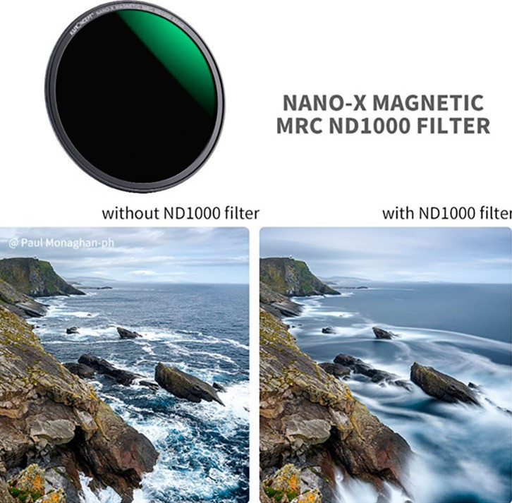 Набор светофильтров K&F Concept 3 in 1 magnetic (MCUV+CPL+ND1000) 72мм
