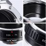 Адаптер K&F Concept для объектива EOS EF на байонет X-mount