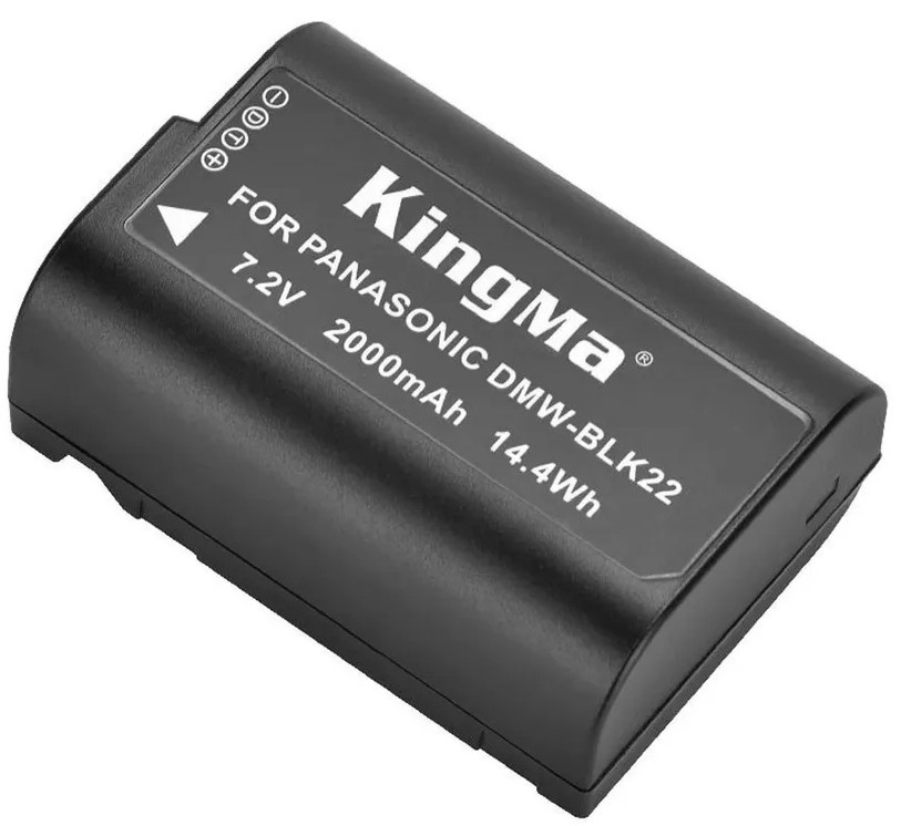 2 аккумулятора DMW-BLK22 + зарядное устройство Kingma