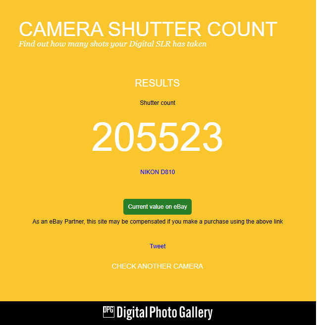 Nikon D810 (205500 кадров)