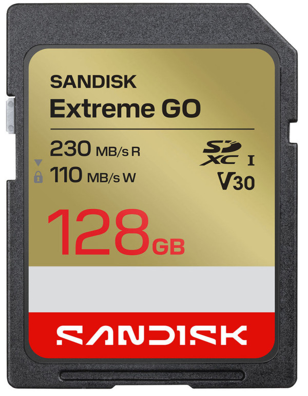Карта памяти SDXC 128GB Sandisk Extreme GO UHS-I V30 230/110 Mb/s