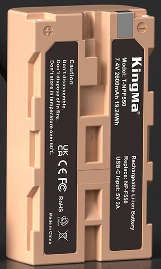 Аккумулятор Kingma NP-F550 2600mAh Type-C