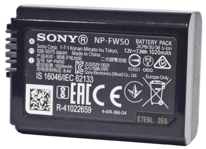Аккумулятор SONY NP-FW50 для A7/A6xxx/A5xxx/NEX/A33/A55