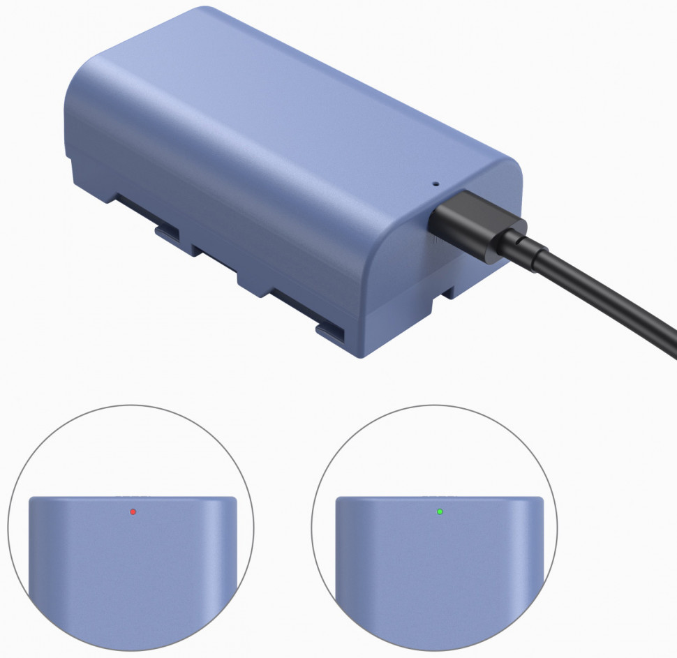 Аккумулятор SmallRig 4331 NP-F550 Type-C Синий