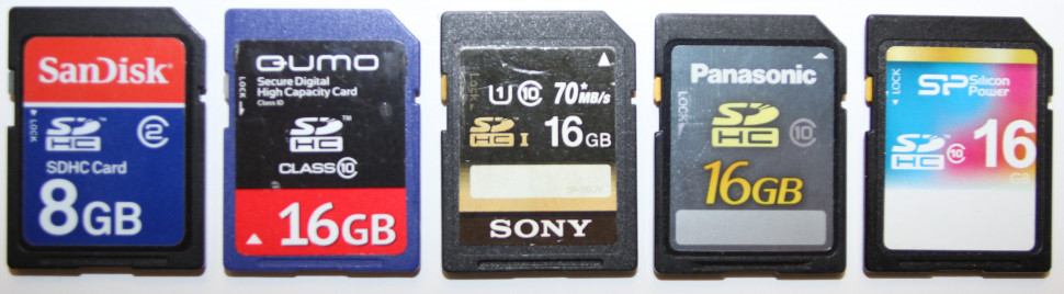 Карты памяти SDHC (б\у)