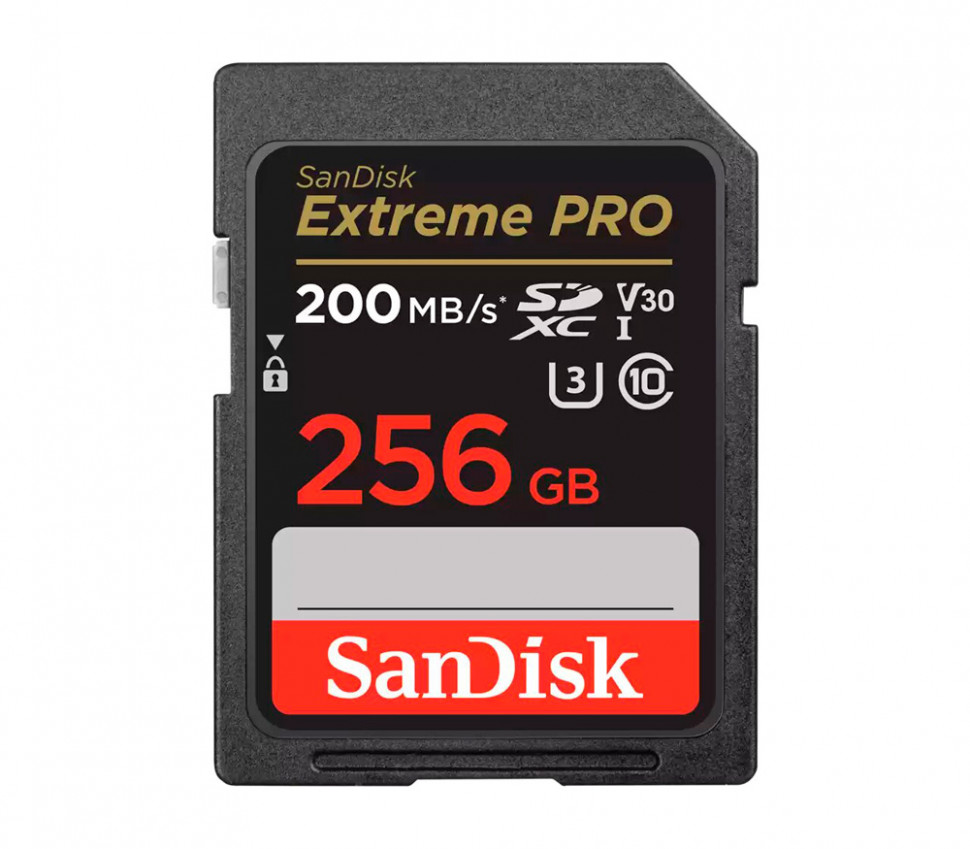 Карта памяти SDXC 256GB Sandisk Extreme Pro UHS-I V30 U3 R200/W140MB/s