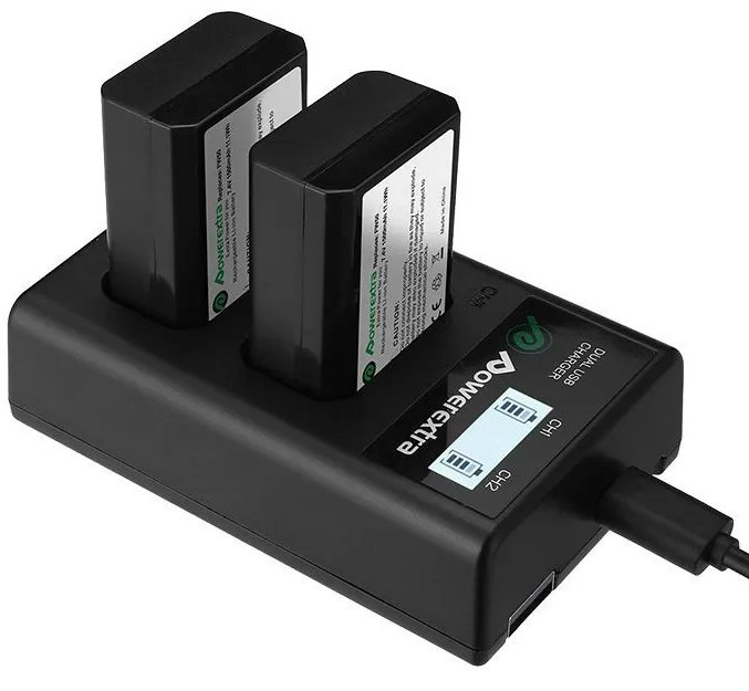 PowerExtra 2 аккумулятора NP-FW50 + з/у