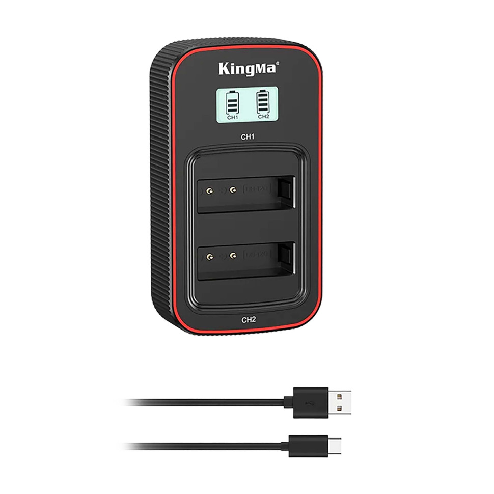 Зарядное устройство Kingma BM058-DB120 для 2х Ricoh DB-120, USB