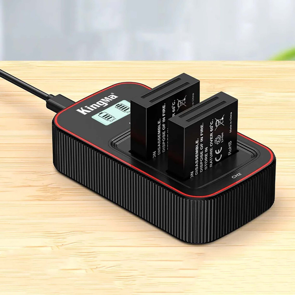 Зарядное устройство Kingma BM058-DB120 для 2х Ricoh DB-120, USB