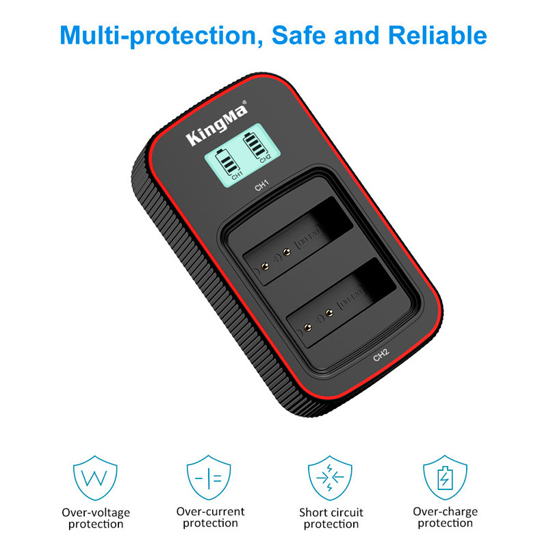 Зарядное устройство Kingma BM058-DB120 для 2х Ricoh DB-120, USB