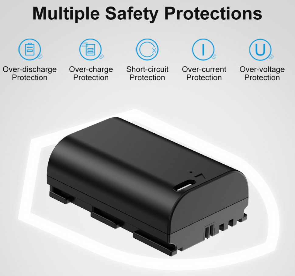 Аккумулятор Kingma LP-E6NH, с портом зарядки Type-C, 2400 мАч