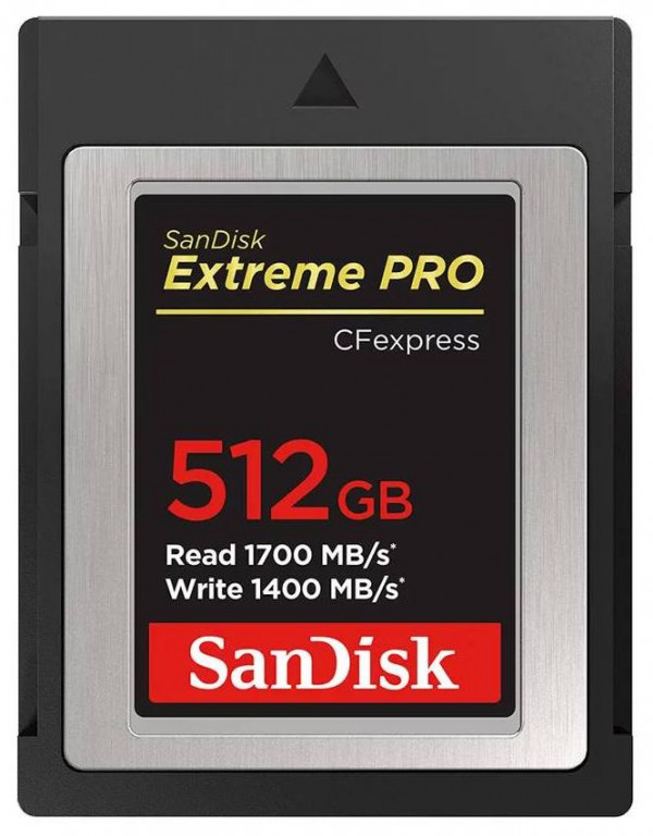 Карта памяти SanDisk CFexpress Type B 512GB Extreme Pro, 1700 / 1400 МБ/с