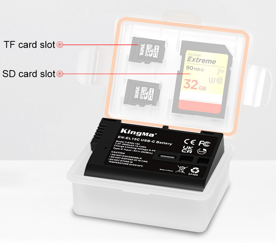 Аккумулятор Kingma EN-EL15C  2600mAh с портом зарядки Type-C