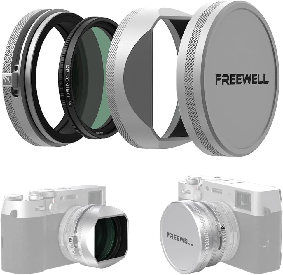 Светофильтр и бленда Freewell CPL/Glow Mist 1/4 для Fujifilm серии X100 Серебро