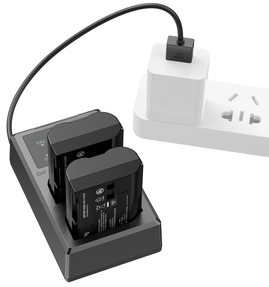 Два аккумулятора EN-EL15 + зарядное устройство SmallRig 3820B Два аккумулятора EN-EL15 + зарядное устройство SmallRig 3820B