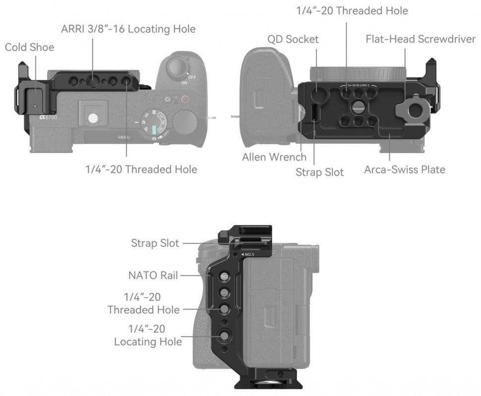 SmallRig 4337 Half Cage для Sony A6700/A6400