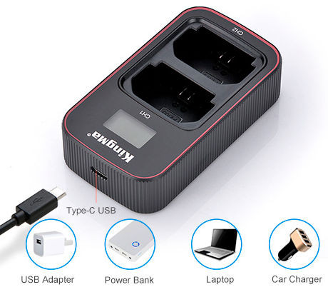 Зарядное устройство USB с дисплеем Kingma BM058-FZ100 для двух Sony NP-FZ100