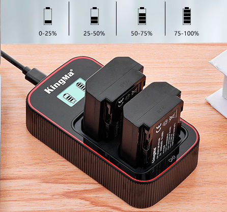 Зарядное устройство USB с дисплеем Kingma BM058-FZ100 для двух Sony NP-FZ100