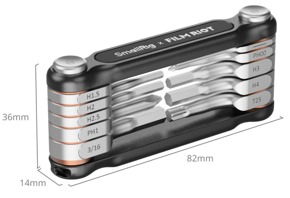 Мультитул SmallRig x Film Riot 4375 10-in-1 Folding Wrench Set, черный