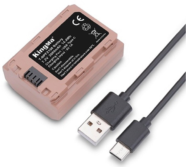 Аккумулятор KingMa NP-FZ100 с портом зарядки Type-C  2000mAh