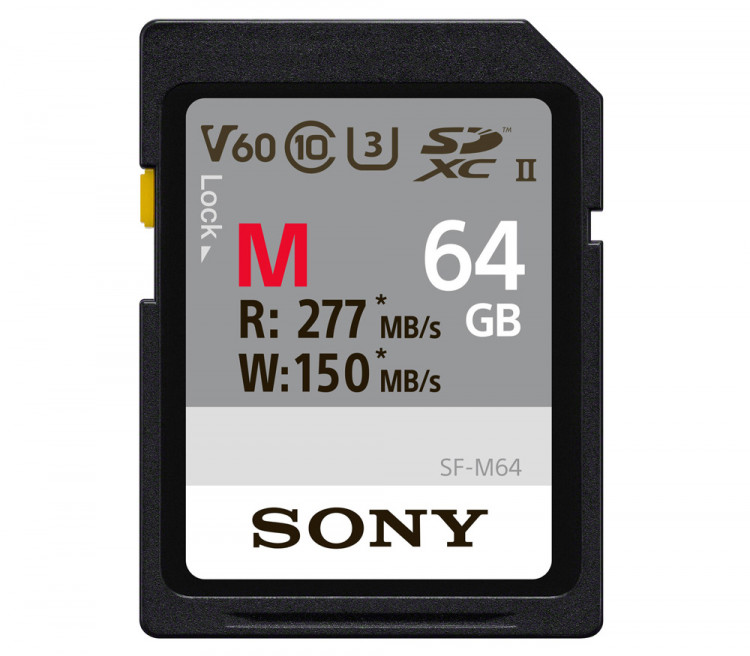 Карта памяти Sony SDXC 64GB V60 UHS-II 150/277Mb/s SF-M