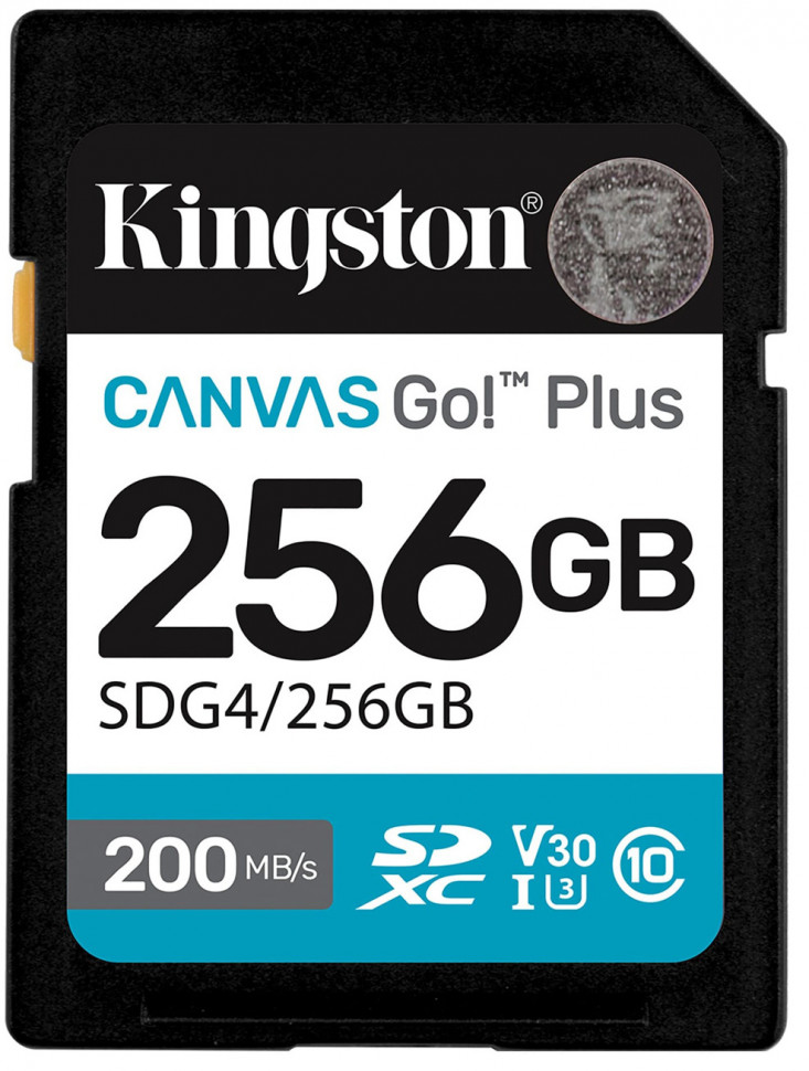 Карта памяти SDXC 256GB Kingston Canvas Go Plus UHS-I Class U3 V30 160/200Mb/s