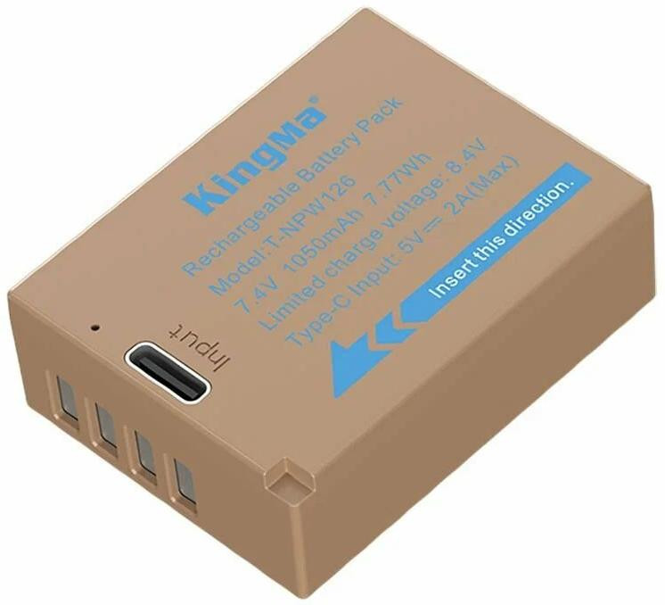 Аккумулятор Kingma NP-W126 с портом зарядки USB-C 1050 мАч
