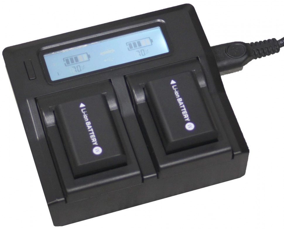 Зарядное устройство двойное для NP-FW50 (состояние 5)