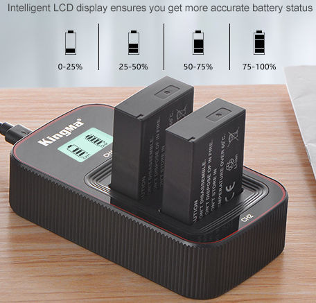 Зарядное устройство Kingma BM058-LPE17, для 2х Canon LP-E17, дисплей