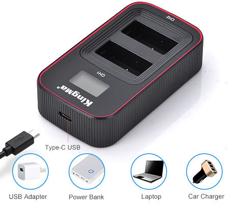 Зарядное устройство Kingma BM058-LPE17, для 2х Canon LP-E17, дисплей