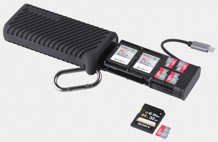 Фотоаксессуары PGYTECH CreateMate High-speed Card Reader Case, кейс для карт памяти со встроенным ка