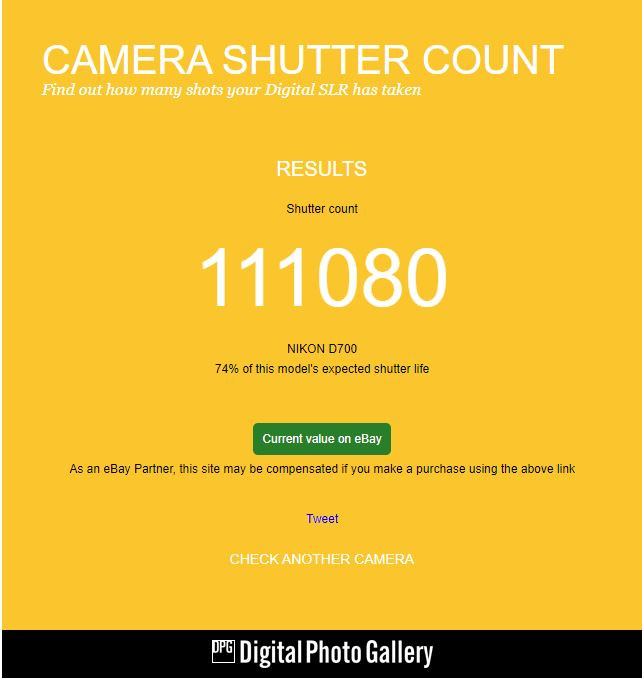 Nikon D700  (111 тыс. кадров)