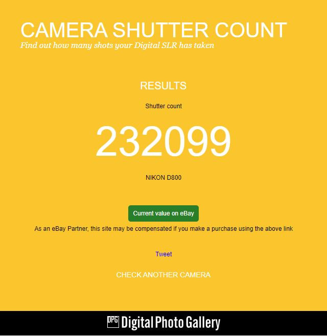 Nikon D800 (232 тыс. кадров)