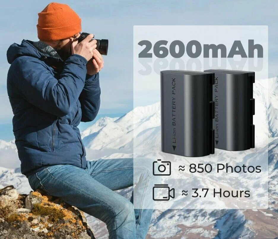 2 аккумулятора LP-E6NH + зарядное устройство K&F Concept Battery Charger Set