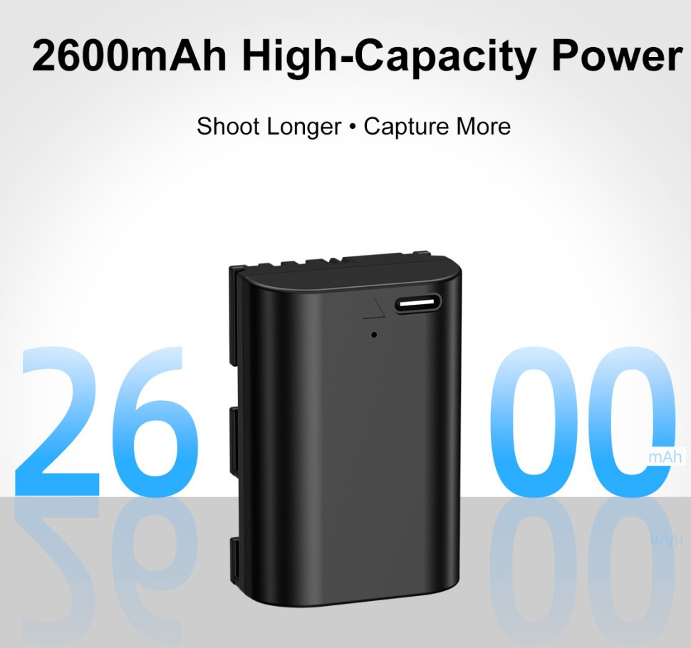 Аккумулятор KingMa LP-E6P Type-C 2600mAh