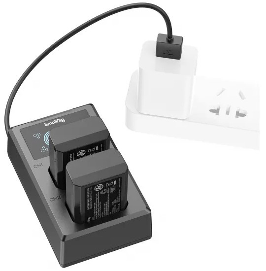 2 аккумулятора NP-FW50 + зарядное устройство SmallRig 3818