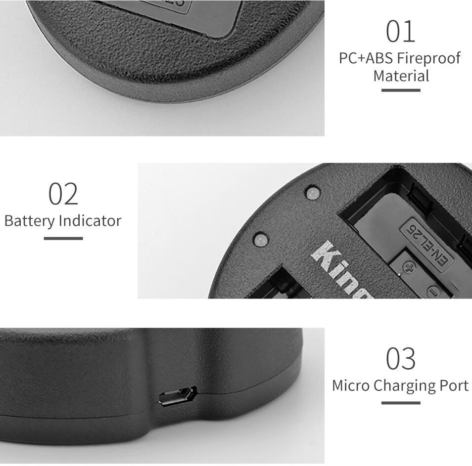 Kingma BM015-EN-EL25 з/у для двух Nikon EN-EL25