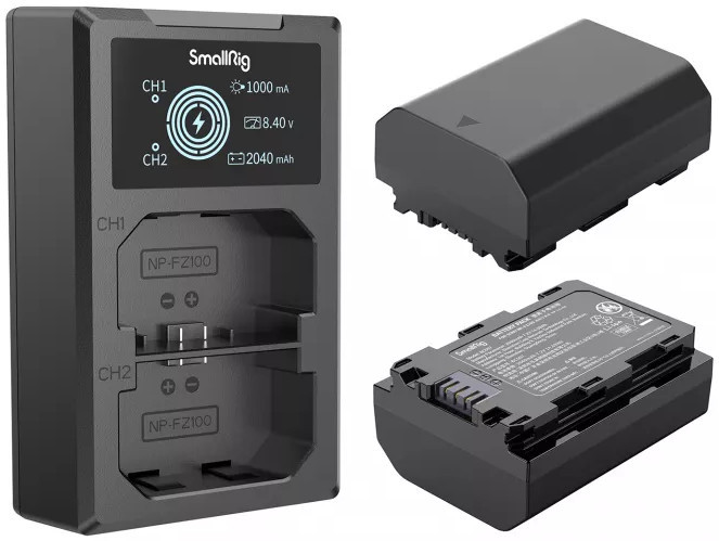 2 аккумулятора NP-FZ100 + зарядное устройство SmallRig 3824B