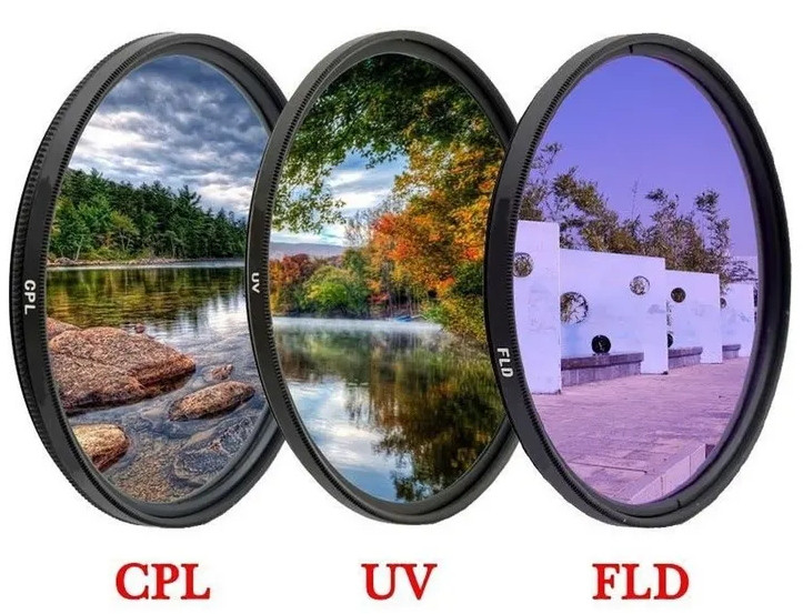 Набор 3 фильтра Andoer (UV, CPL, FLD) 52mm (состояние 5)