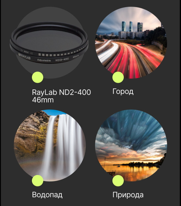 Светофильтр RayLab ND2-400 37mm