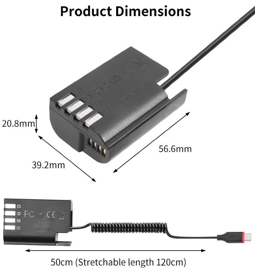Адаптер питания Kingma DMW-BLK22 - Type-C
