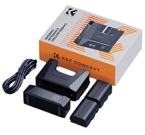 2 аккумулятора LP-E6NH + зарядное устройство K&F Concept Modular Fast Charger Kit