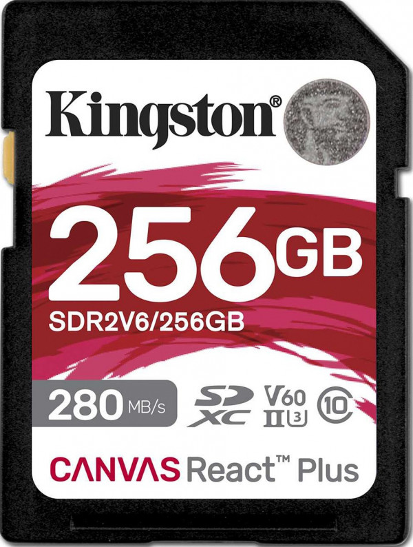 Карта памяти SDXC 256Gb Kingston  Canvas React Plus UHS-II V60 150/280Mb/s