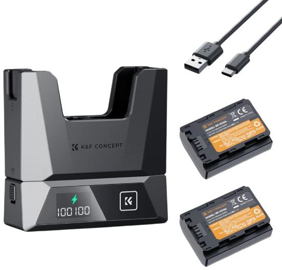 2 аккумулятора NP-FZ100 + зарядное устройство K&F Concept Modular Fast Charger Kit